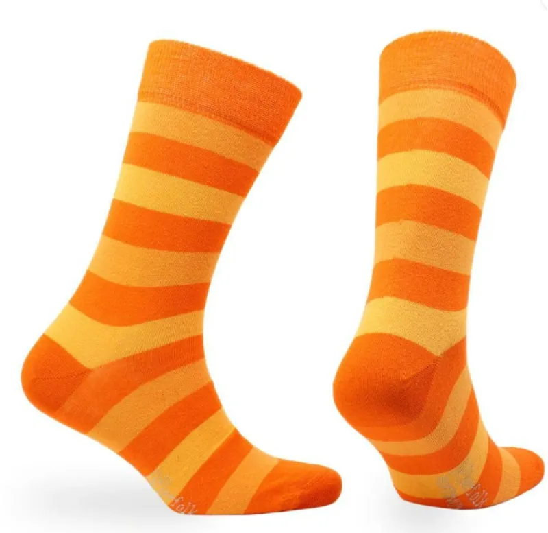 Norfolk Socks Block Stripe-D Cotton Rich Sock Yellow